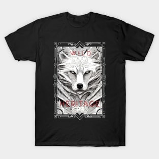 Wolf Animal Wild Nature Illustration Line Epic Illustration Line Art T-Shirt